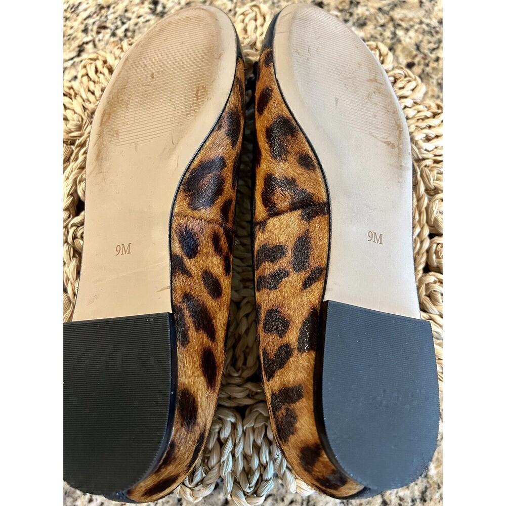 TALBOTS Leopard Print Calf Hair Leather Ballet Flat Cap Toe Women 9 Brazil EUC - Picture 12 of 12